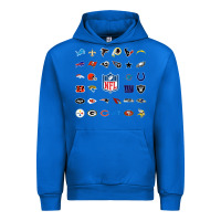 Cobalt american football team collage    wall art Urban Hoodie - PixelFlow