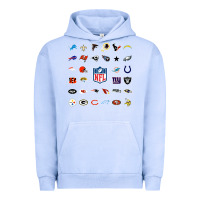 Pigment Grape Ice american football team collage    wall art Urban Hoodie - PixelFlow