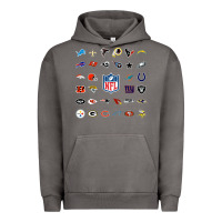 Pigment Tornado american football team collage    wall art Urban Hoodie - PixelFlow