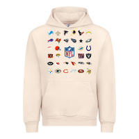 Sandshell american football team collage    wall art Urban Hoodie - PixelFlow