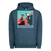 Pigment Midnight Navy Inglorious Basterds - Bongiorno poster GIFT Urban Hoodie - PixelFlow