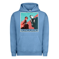 Pigment Pebble Blue Inglorious Basterds - Bongiorno poster GIFT Urban Hoodie - PixelFlow