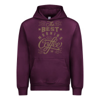 Mauve Wine The Best Morning Coffee Urban Hoodie - PixelFlow