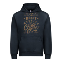 Navy The Best Morning Coffee Urban Hoodie - PixelFlow