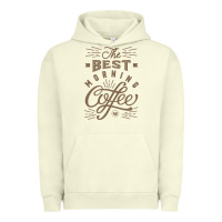 Pigment Pistachio The Best Morning Coffee Urban Hoodie - PixelFlow
