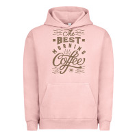 Pigment Salmon The Best Morning Coffee Urban Hoodie - PixelFlow