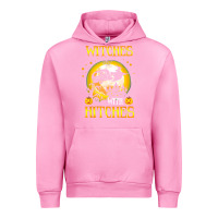 Fuchsia Pink witches with hitches funny halloween costume gift Urban Hoodie - PixelFlow