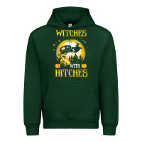 Forest Green witches with hitches funny halloween costume gift Urban Hoodie - PixelFlow