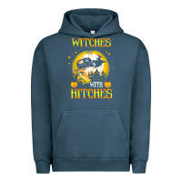 Pigment Midnight Navy witches with hitches funny halloween costume gift Urban Hoodie - PixelFlow