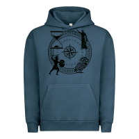 Pigment Midnight Navy the four stoic virtues Urban Hoodie - PixelFlow