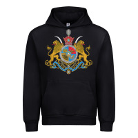 Black Iran Coat of arms Flag souvenir Iranian Persian Urban Hoodie - PixelFlow