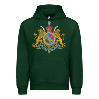 Forest Green Iran Coat of arms Flag souvenir Iranian Persian Urban Hoodie - PixelFlow