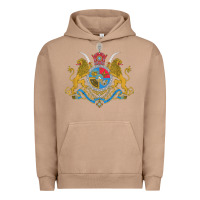 Pigment Burro Iran Coat of arms Flag souvenir Iranian Persian Urban Hoodie - PixelFlow