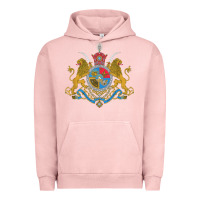 Pigment Salmon Iran Coat of arms Flag souvenir Iranian Persian Urban Hoodie - PixelFlow