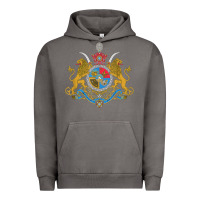 Pigment Tornado Iran Coat of arms Flag souvenir Iranian Persian Urban Hoodie - PixelFlow
