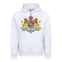 White Iran Coat of arms Flag souvenir Iranian Persian Urban Hoodie - PixelFlow