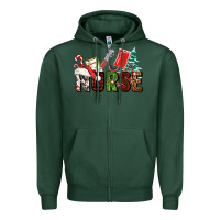 Sports Green Christmas nurse Zipper Hoodie - AdoDesignShop