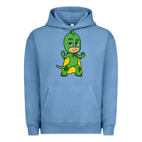 Pigment Pebble Blue gekko cat boy Urban Hoodie - PixelFlow