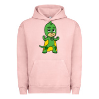 Pigment Salmon gekko cat boy Urban Hoodie - PixelFlow