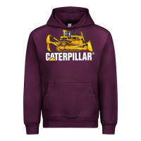 Mauve Wine bulldozercat 2 Urban Hoodie - PixelFlow