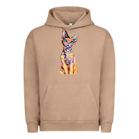 Pigment Burro Colorful Cat Urban Hoodie - PixelFlow