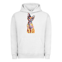 Pigment Lunar Rock Colorful Cat Urban Hoodie - PixelFlow