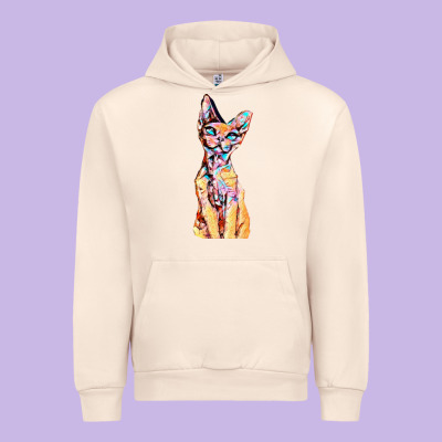 Colorful Cat Urban Hoodie Designed By Pixelflow