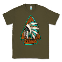 Army Green indian headdress arrowhead Classic Tee - Jasminsmagicworld