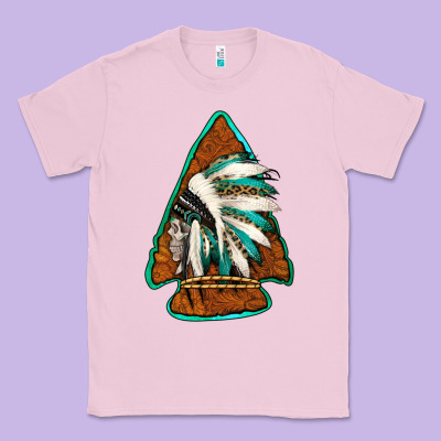 Indian Headdress Arrowhead Classic Tee Designed By Jasminsmagicworld