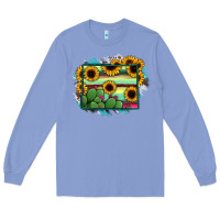 Colony Blue Wyoming Map Sunflower Cactus Serape Long Sleeve Tee - RanaPortraitStore