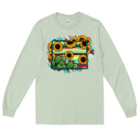 Matcha Wyoming Map Sunflower Cactus Serape Long Sleeve Tee - RanaPortraitStore