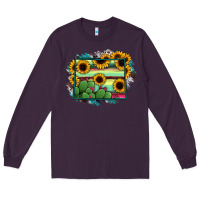 Plum Wyoming Map Sunflower Cactus Serape Long Sleeve Tee - RanaPortraitStore