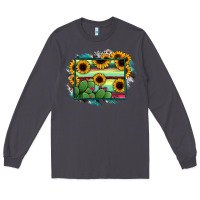 Smoke Wyoming Map Sunflower Cactus Serape Long Sleeve Tee - RanaPortraitStore