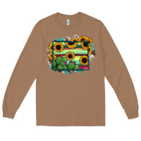 Toasted Coconut Wyoming Map Sunflower Cactus Serape Long Sleeve Tee - RanaPortraitStore
