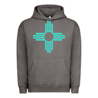 Pigment Tornado New Mexico Zia Sun in Turquoise Blue Urban Hoodie - PixelFlow