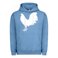Pigment Pebble Blue game fowl gallegos, rooster, chicken t shirt Urban Hoodie - PixelFlow