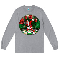 Heather Grey Dancing santa Long Sleeve Tee - FaDigitalArtStudio