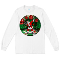 White Dancing santa Long Sleeve Tee - FaDigitalArtStudio
