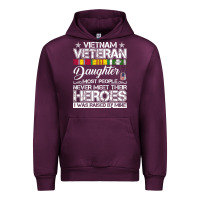 Mauve Wine VietNam Veteran daughter Most People Never Meet Their Heroes Urban Hoodie - SnappyArt