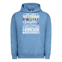 Pigment Pebble Blue VietNam Veteran daughter Most People Never Meet Their Heroes Urban Hoodie - SnappyArt