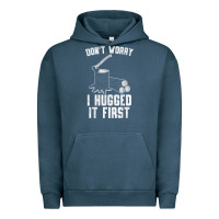 Pigment Midnight Navy lumberjack don't worry i hugged it first lumberjack wood cutter logger Urban Hoodie - SnappyArt