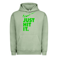 Pigment Oil Green Just Hit It Cannabis Weed Vintage Retro Design for Weed Lover Urban Hoodie - SnappyArt