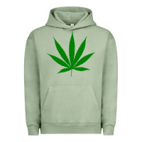 Pigment Oil Green Weed Urban Hoodie - SnappyArt