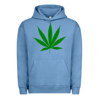 Pigment Pebble Blue Weed Urban Hoodie - SnappyArt
