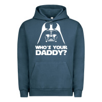 Pigment Midnight Navy darth vader who's your daddy Urban Hoodie - SnappyArt