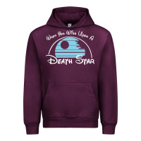 Mauve Wine when you wish upon a death star Urban Hoodie - SnappyArt