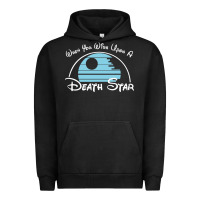 Pigment Black when you wish upon a death star Urban Hoodie - SnappyArt