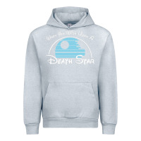 Heather Grey when you wish upon a death star Urban Hoodie - SnappyArt
