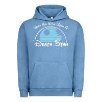 Pigment Pebble Blue when you wish upon a death star Urban Hoodie - SnappyArt