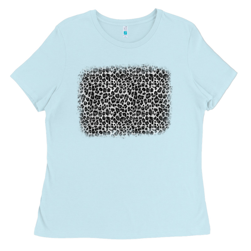 Grey Leopard Background Ladies Tee by OliviaCreatesArt | Teevron